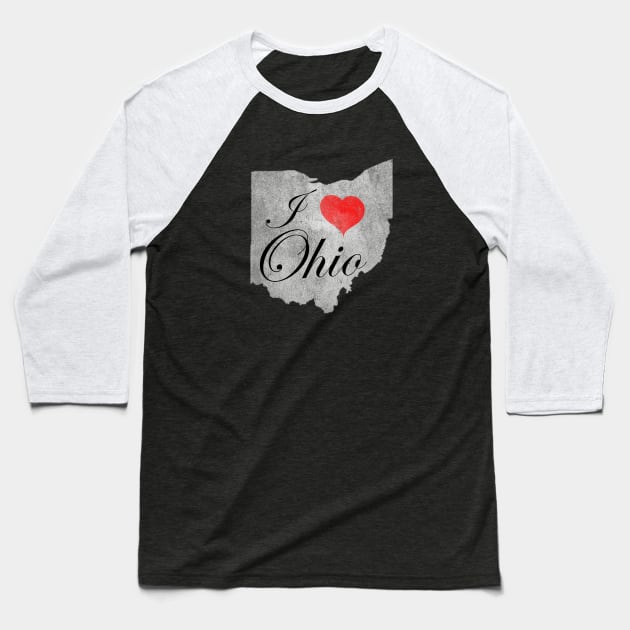 I Love Ohio Baseball T-Shirt by Hussar